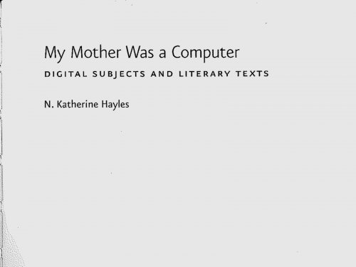 Kathrine Hayles writings
