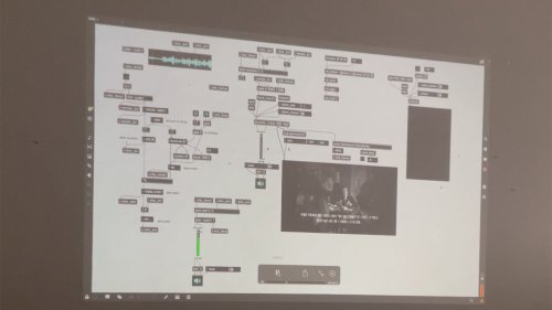 Sasha presenting work in progress