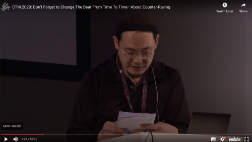 CTM 2020: Shintaro Miyazaki, Don’t Forget to Change The Beat From Time To Time—About Counter-Raving