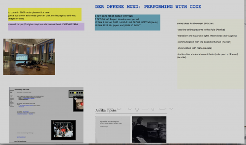 our collective pad for notes and ideas