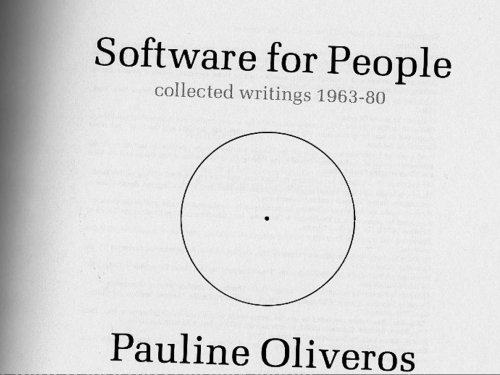 Composer Pauline Oliveros writings