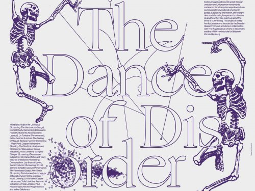 As part of the artistic research project Non-knowledge, Laughter and the Moving Image the online symposium THE DANCE OF DISORDER included live online screenings, talks and discussions that explored the Moving image's and the body’s potential to overturn our habitual course and change the order of things. During these two days bodies, images and sounds speak through unstable and unforeseen movements and encounters to explore ways in which we,or ganisms, bodies, technologies and environments communicate beyond instrumental language, subjectivity and reason, and to experience what moving images and bodies can do and how they can teach us about the limits of our thinking. The project is led by Annika Larsson and founded by the Swedish Research Council and done in collaboration with The Royal Institute of Arts in Stockholm and the HFBK-Hochschule für Bildende Künste Hamburg. The symposium was organised by Annika Larsson & Isabel Gatzke.